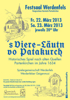 Plakat 's Viere-Läutn vo Patakurch